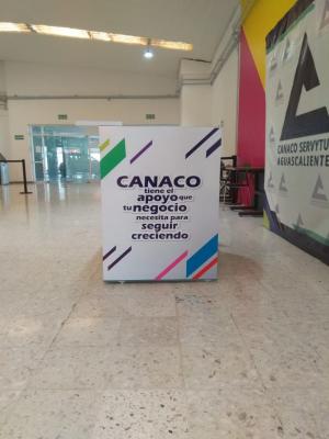 Impresión e instalación de vinil en módulo CANACO 2020